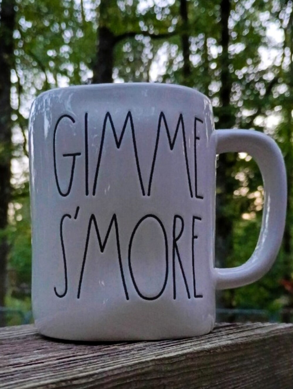Rae Dunn White and Black GIMME S'MORE Tall Mug- New Without Tags